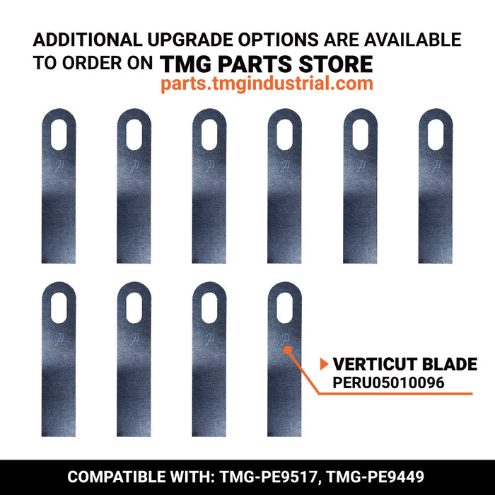 PERU05010096 Peruzzo 3mm Thickness Hardox Steel Verticut Blades (Pack of 10)