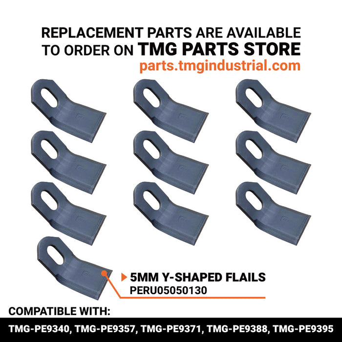 PERU05050130 Peruzzo Y Flail 5mm thickness for TEG Special and ELK (Pack of 10)