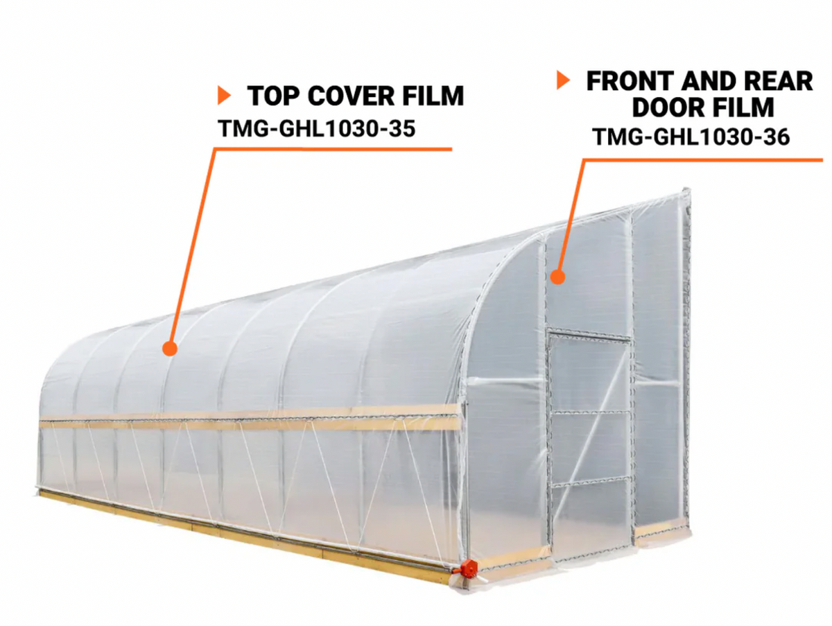 TMG-GHL1030-35 Top cover with two end walls (6 Mil clear EVA plastic f ...