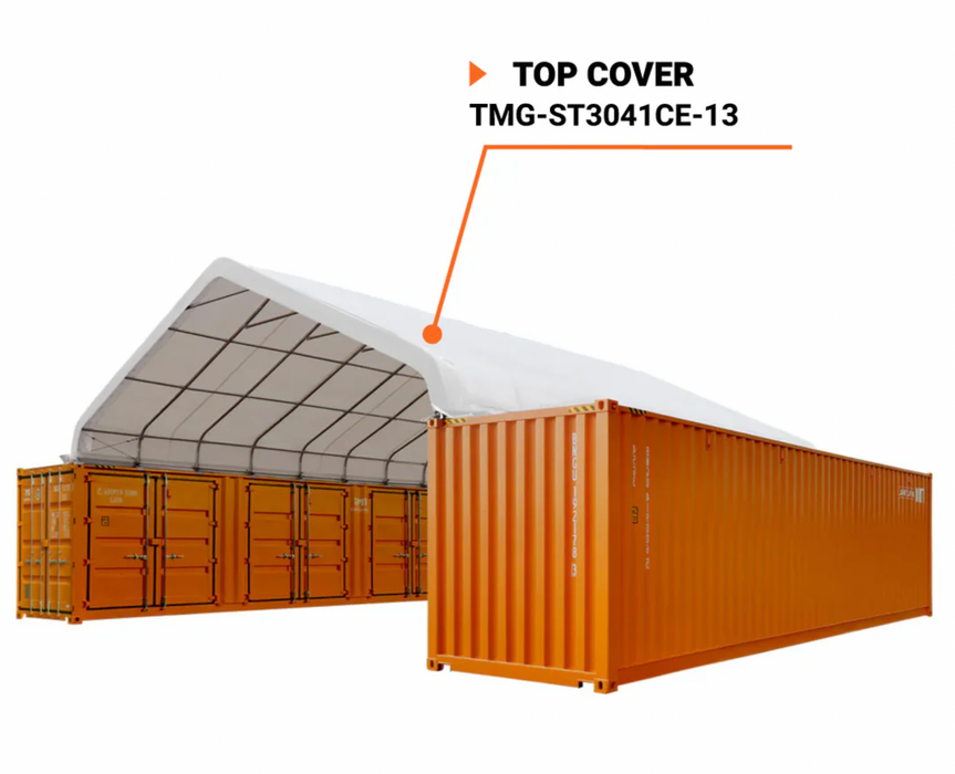 tarp top TMG-ST3041CE-13 Top cover, 11oz white PE tarp — TMG-Parts-US