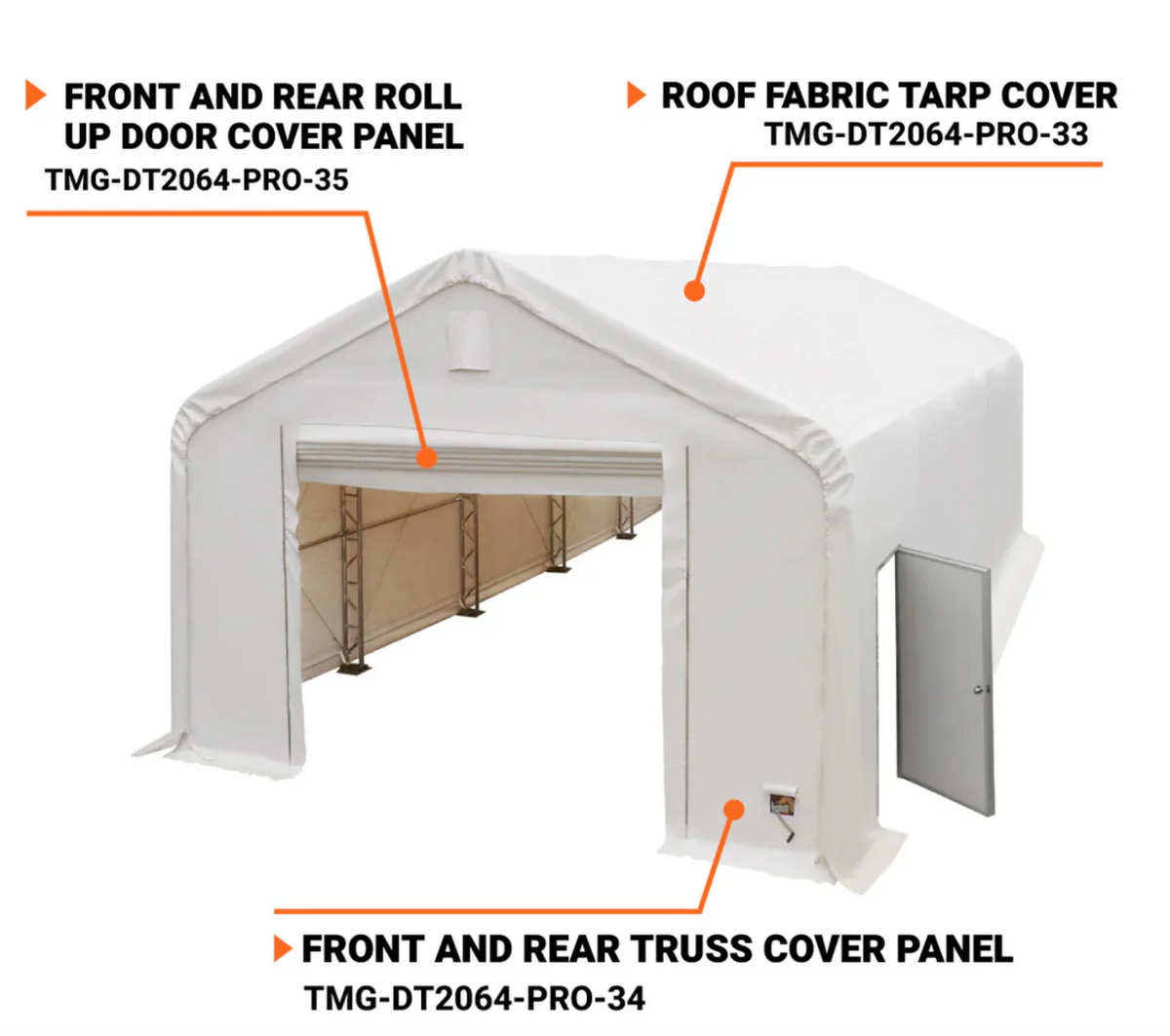 TMG-DT2064-PRO-33 Roof top cover, 32oz PVC900 (upgraded) — TMG-Parts