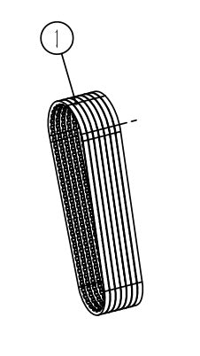 TMG-TMB72/90-1 V belt XPB1540, Pack of 7