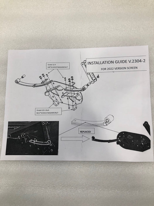 TMG-RSV70G-12-8 FRONT LEAF SPRING SINGLE BOLT SETUP (V.2304-2)