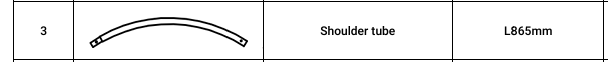 TMG-GH1220-3 Shoulder tube 865x148x32