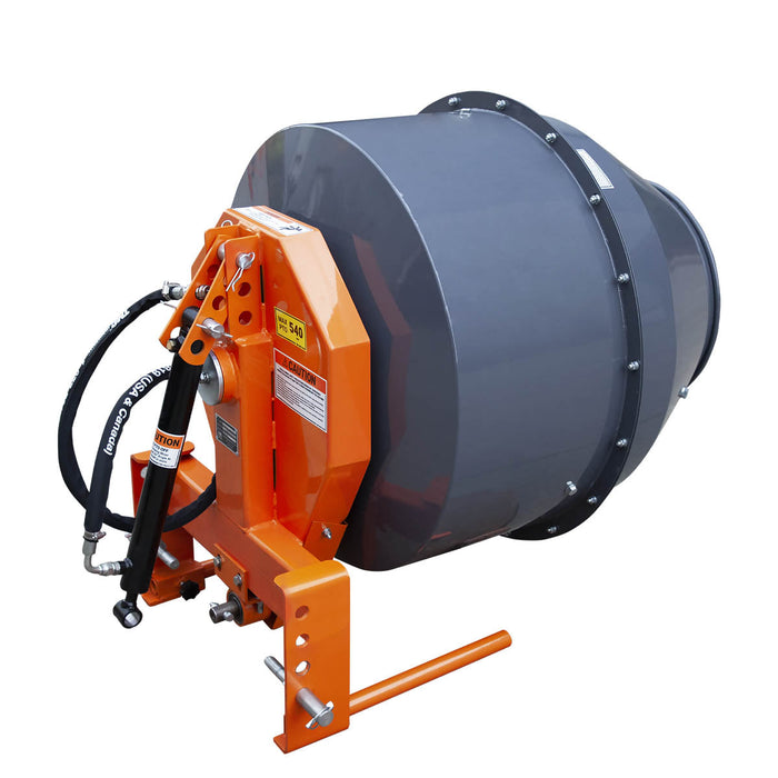 TMG Industrial 5 Cu-Ft 3-Point Hitch Cement Mixer, PTO Shaft Included, Category 1 Hookup, TMG-TCM5