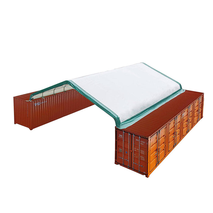 TMG Industrial 30' x 40' PVC Fabric Container Peak Roof Shelter Pro Series, Fire Retardant, Water Resistant, UV Protected, TMG-ST3041CV (Previously ST3040CV)