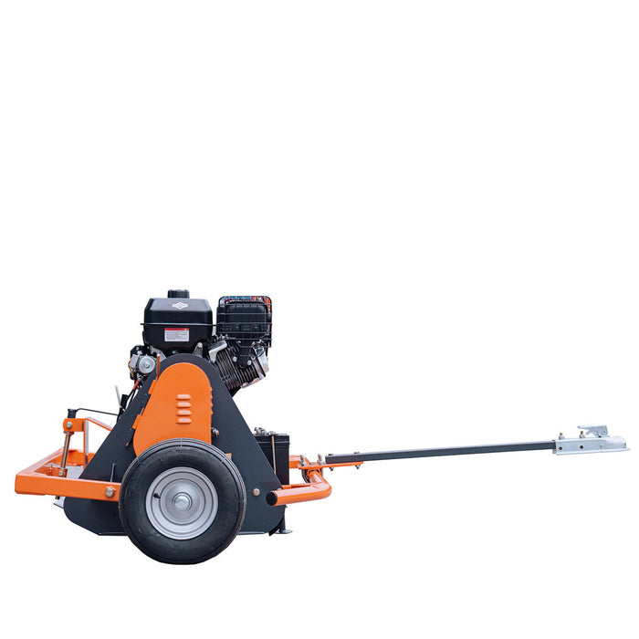 TMG Industrial 40” ATV Tow-Behind Offset Flail Mower, Briggs & Stratton 13.5 HP Engine, Adjustable Mowing Height, 15” Cut Capacity, TMG-AFM40