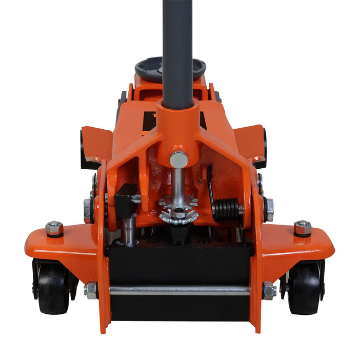 TMG Industrial 3 Ton Low Profile Floor Jack, 18” Max. Height, 3-1/2” Ground Clearance, 360° Caster Pivot, TMG-AJF03L