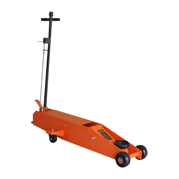 TMG Industrial 10 Ton Long Reach Chassis Service Jack, Twin Pistons, 6-1/2” Ground Clearance, 360° Pivot, TMG-AJL10