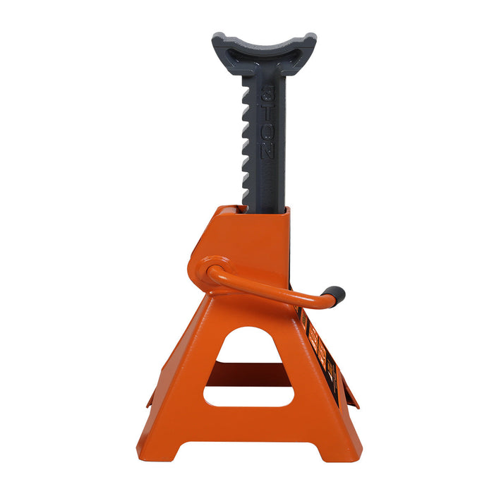 TMG Industrial 3 Ton Jack Stand, Ratchet Style, Large Saddle, Unified Frame Construction, Solid Steel Handle, 1 Pair, TMG-AJS03