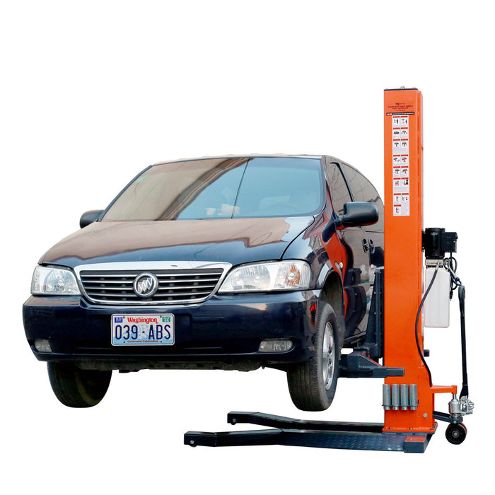 TMG-ALSP60 6000 LB Portable Single Post Auto Lift, 72'' Lifting Height, Low Profile Jack, CETL certified Pump