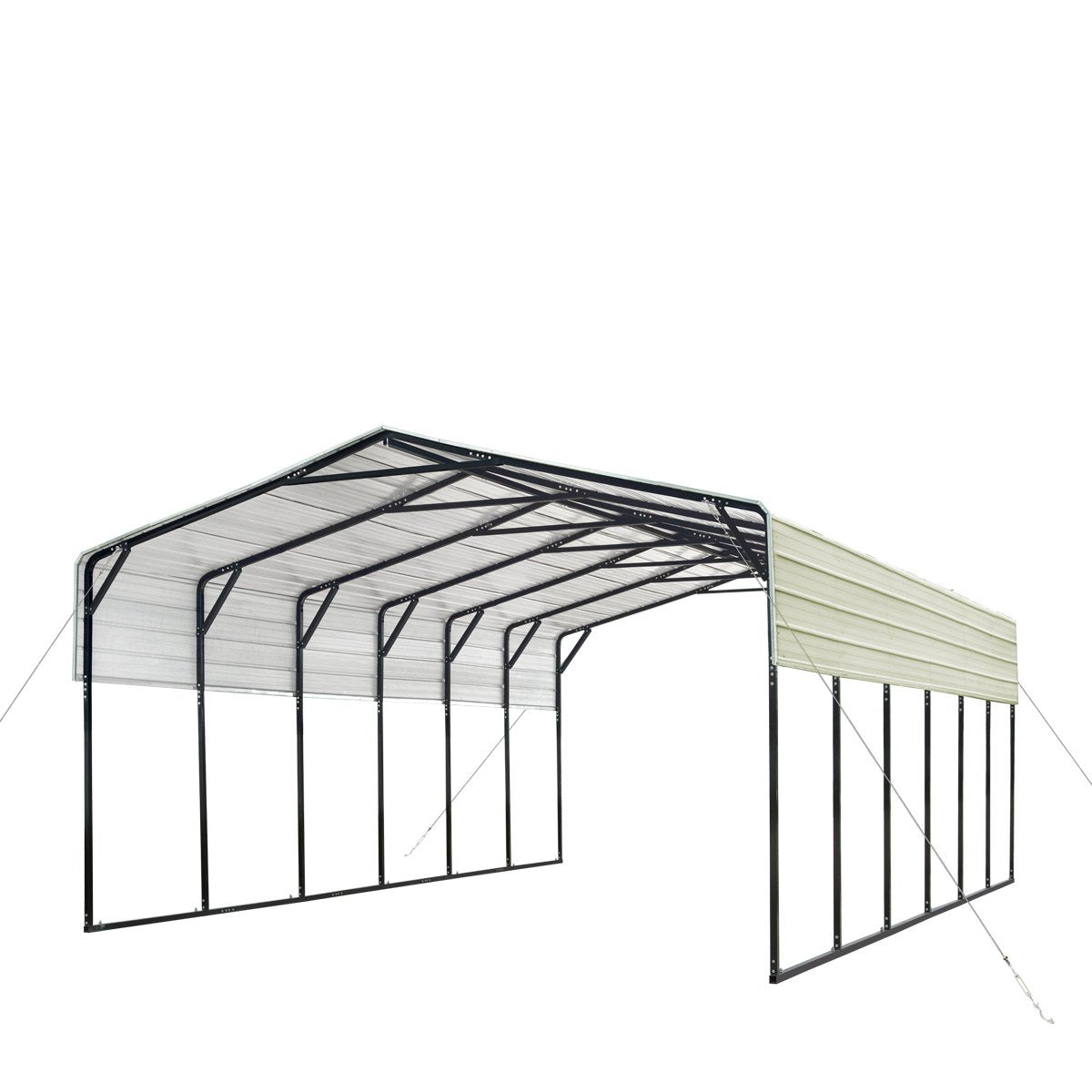 TMG CP2030 20 X 30 All Steel Carport Shed With 10 Sidewall TMG Parts Tmg cp2030 20 x 30 all steel carport shed with 10 sidewall tmg parts