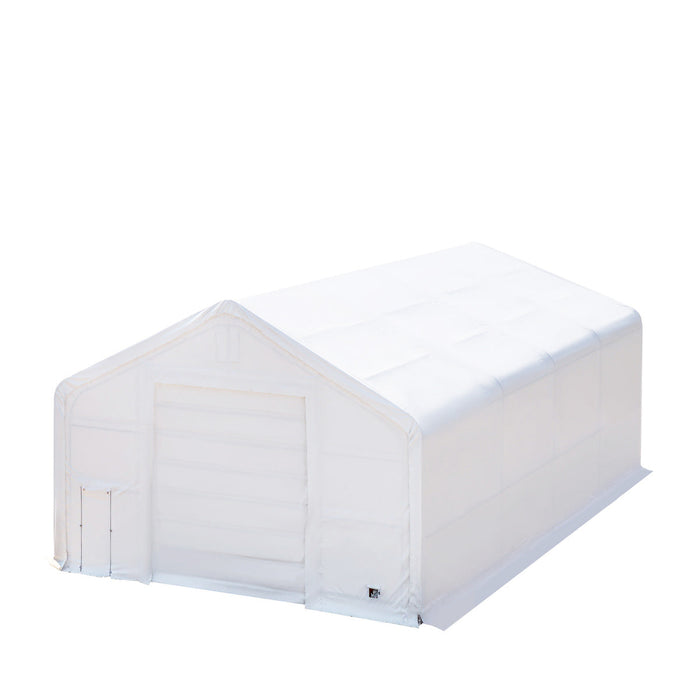 TMG Industrial 30' x 40' Dual Truss Storage Shelter with Heavy Duty 17 oz PVC Cover, TMG-DT3041