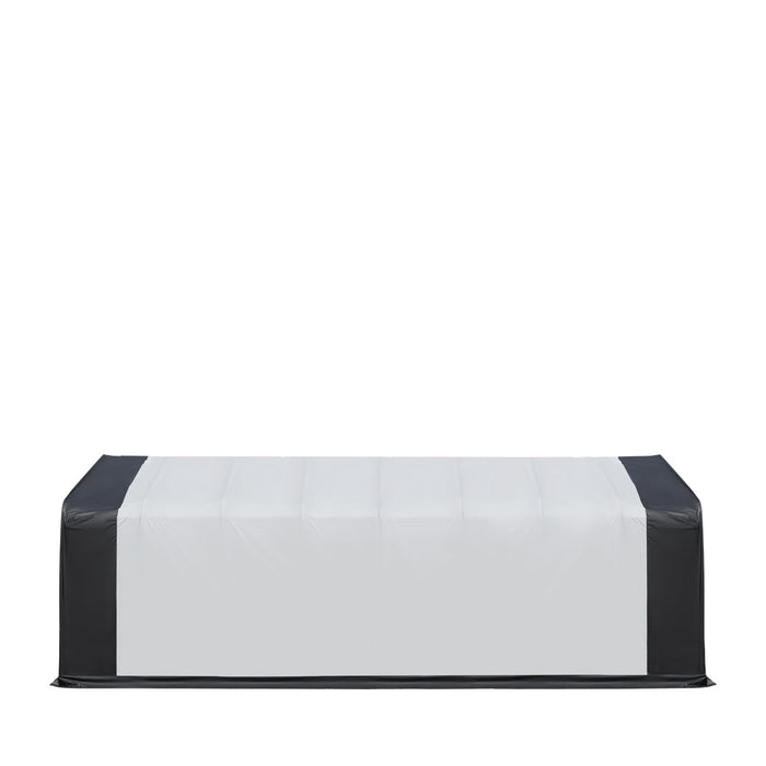 TMG-DT3380 80 x 33 FT Dual Truss Storage Shelter Workshop, 19’ Wide Drive-Through Opening, 21oz PVC Cover