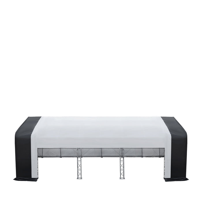 TMG-DT3380 80 x 33 FT Dual Truss Storage Shelter Workshop, 19’ Wide Drive-Through Opening, 21oz PVC Cover