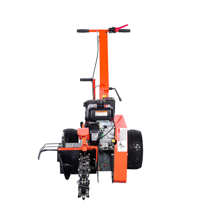 TMG Industrial 18” Self-Propelled Kohler Powered Trenching Machine, 4” Trench Width, 18” Trench Depth, 7 HP Gasoline Engine, Auto-Feed Auger, TMG-GT418