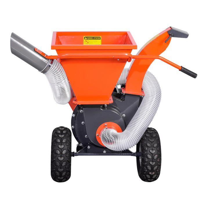 TMG Industrial 3-in-1 3” Wood Chipper, Shredder & Vacuum, ATV Tow-Behind, 7 HP Kohler Engine, 6" Suction Port, 8’ Vacuum Hose, TMG-GWC3