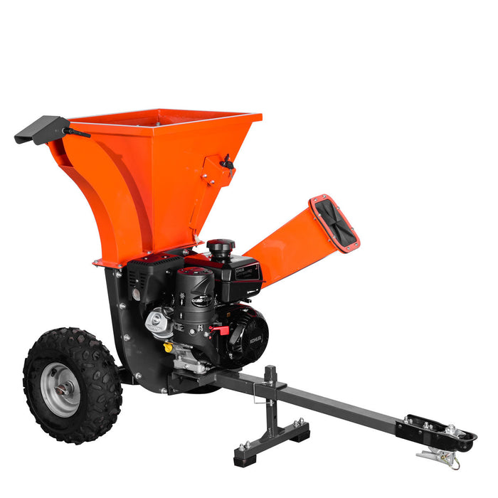 TMG Industrial 3-in-1 3” Wood Chipper, Shredder & Vacuum, ATV Tow-Behind, 7 HP Kohler Engine, 6" Suction Port, 8’ Vacuum Hose, TMG-GWC3