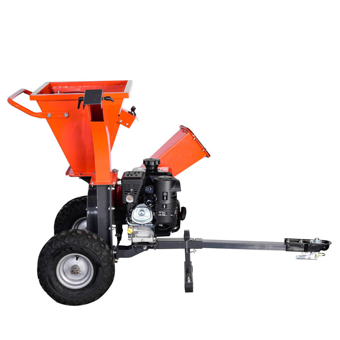 TMG Industrial 3-in-1 3” Wood Chipper, Shredder & Vacuum, ATV Tow-Behind, 7 HP Kohler Engine, 6" Suction Port, 8’ Vacuum Hose, TMG-GWC3