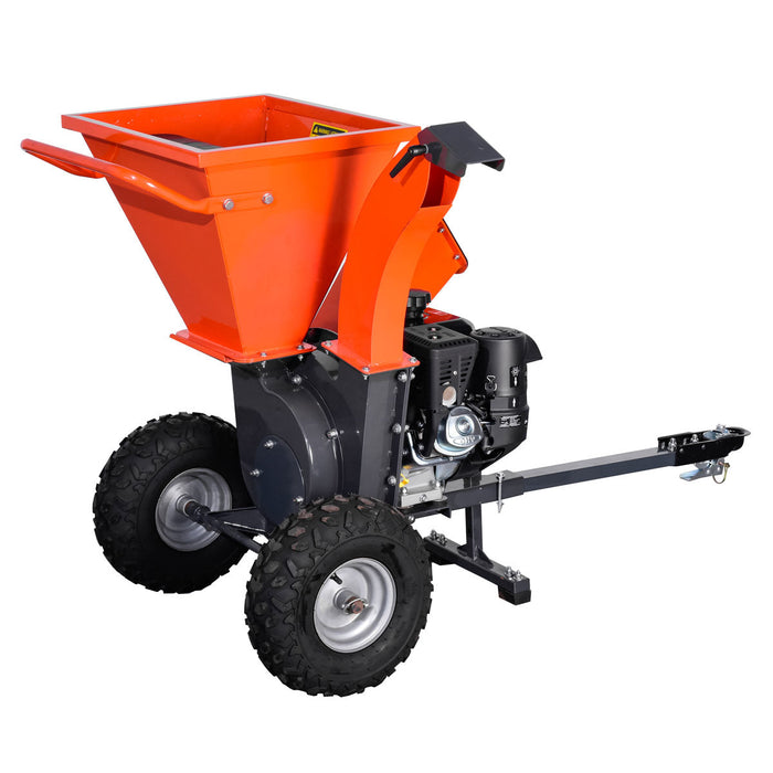 TMG Industrial 3-in-1 3” Wood Chipper, Shredder & Vacuum, ATV Tow-Behind, 7 HP Kohler Engine, 6" Suction Port, 8’ Vacuum Hose, TMG-GWC3