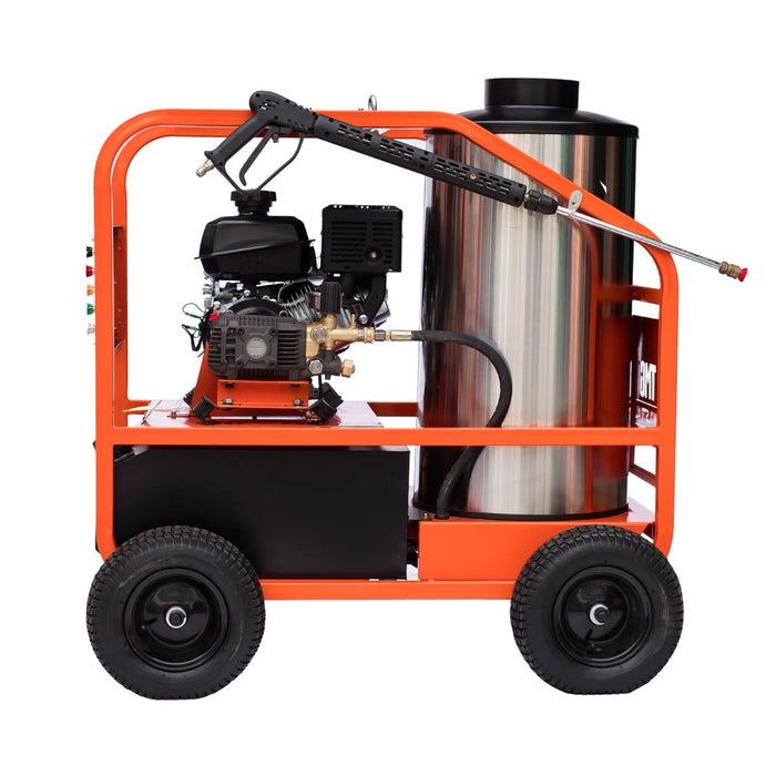 TMG Industrial 2700 PSI Hot Water Pressure Washer, 7 HP Kohler Engine, Oil Fired, Triplex Plunger Pump, 33' High-Pressure Hose, TMG-HW28