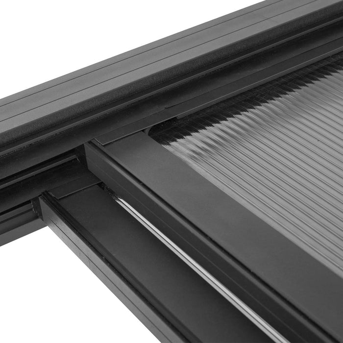 TMG Industrial 10' x 13' Sliding Roof Aluminum Patio Cover with Grey Panels, TMG-LPC13