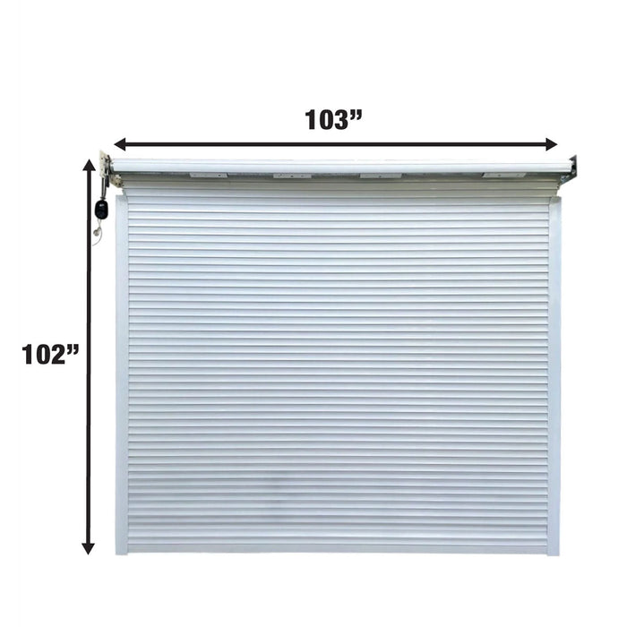 TMG Industrial Motorized Roll-Up Door Kit for TMG-MS25 Series Metal Barn Sheds, With Two Remote Controls, AC Motor, TMG-MS2500-RD101