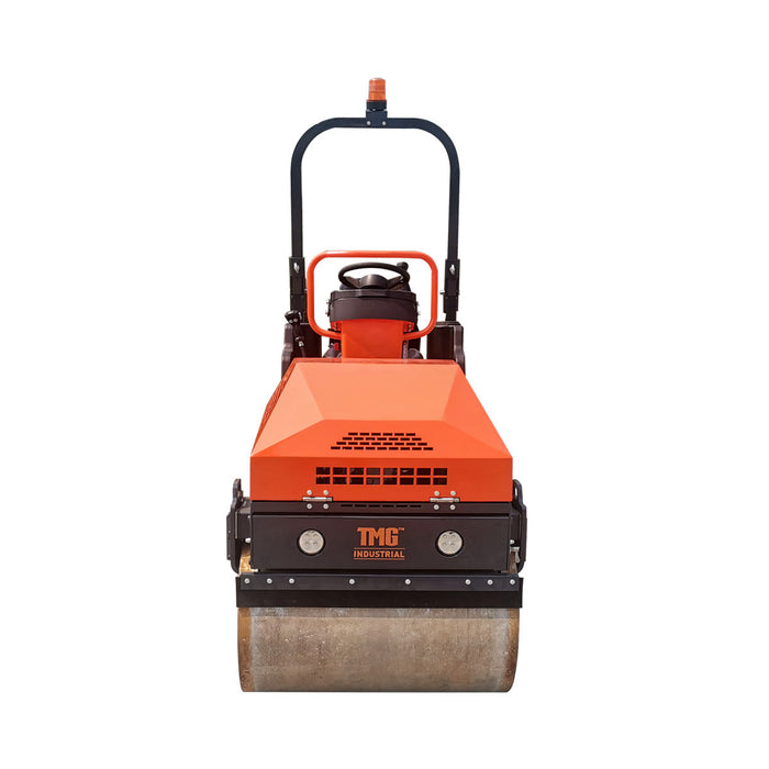 TMG-MVR50 1.5-Ton Ride-On Double Drum Vibratory Roller, 20HP Honda GX630 Engine, 22'' Drum, 4950 lb Compaction Force