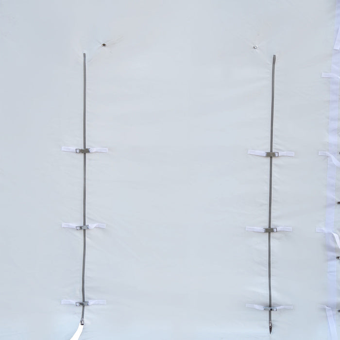 TMG-ST4061V 40' x 60' Peak Ceiling Storage Shelter, Single Truss, 17oz Commercial Grade PVC Cover, 13' W x 16' H Wide Open Door on Two End Walls